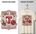 Alabama Crimson Tide “Roll Tide” Vintage Collage PNG Download