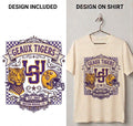 LSU Tigers “Geaux Tigers” Vintage Collage PNG Digital Download