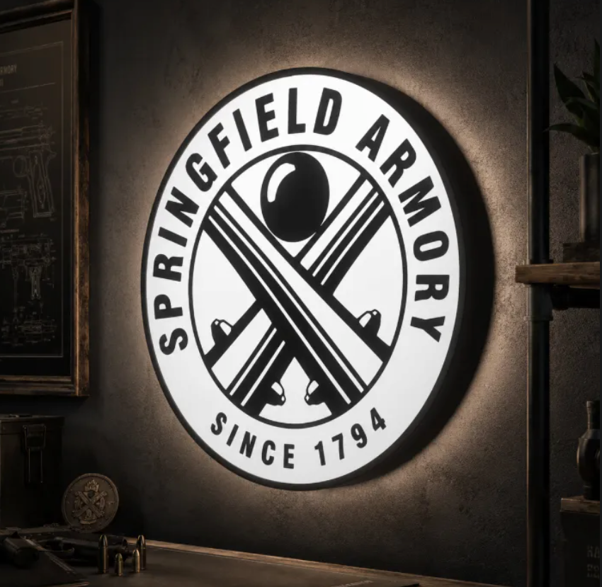 FREE Springfield Armory LED Lightbox 3MF File | Multicolor 3D Printable Collector Display Digital Download