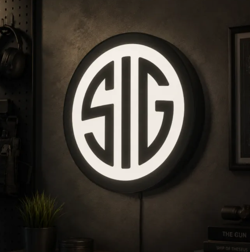 FREE SIG Sauer LED Lightbox 3MF File | Multicolor 3D Printable Collector Display Digital Download