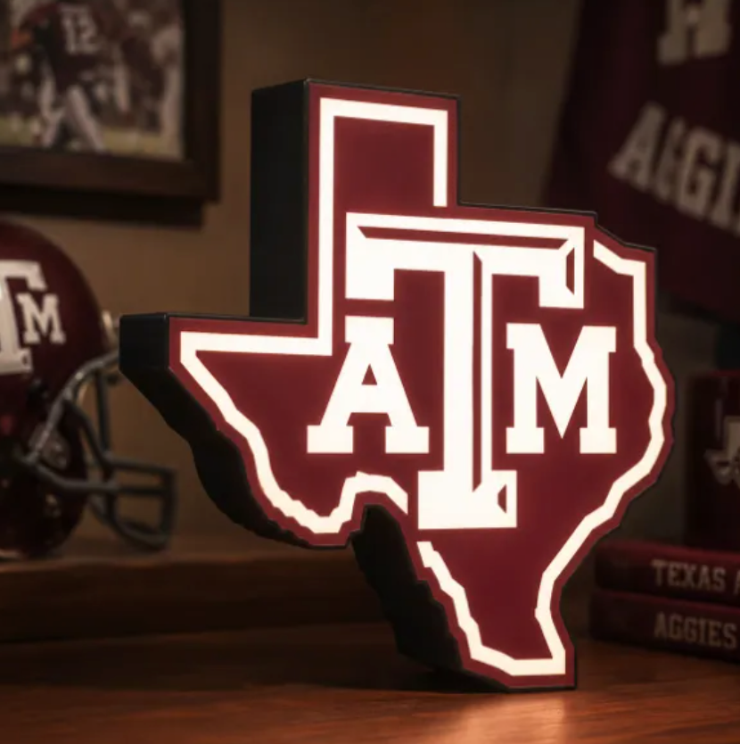 FREE Texas A&M Aggies SEC LED Lightbox 3MF File | Multicolor 3D Printable Game Day Digital Download