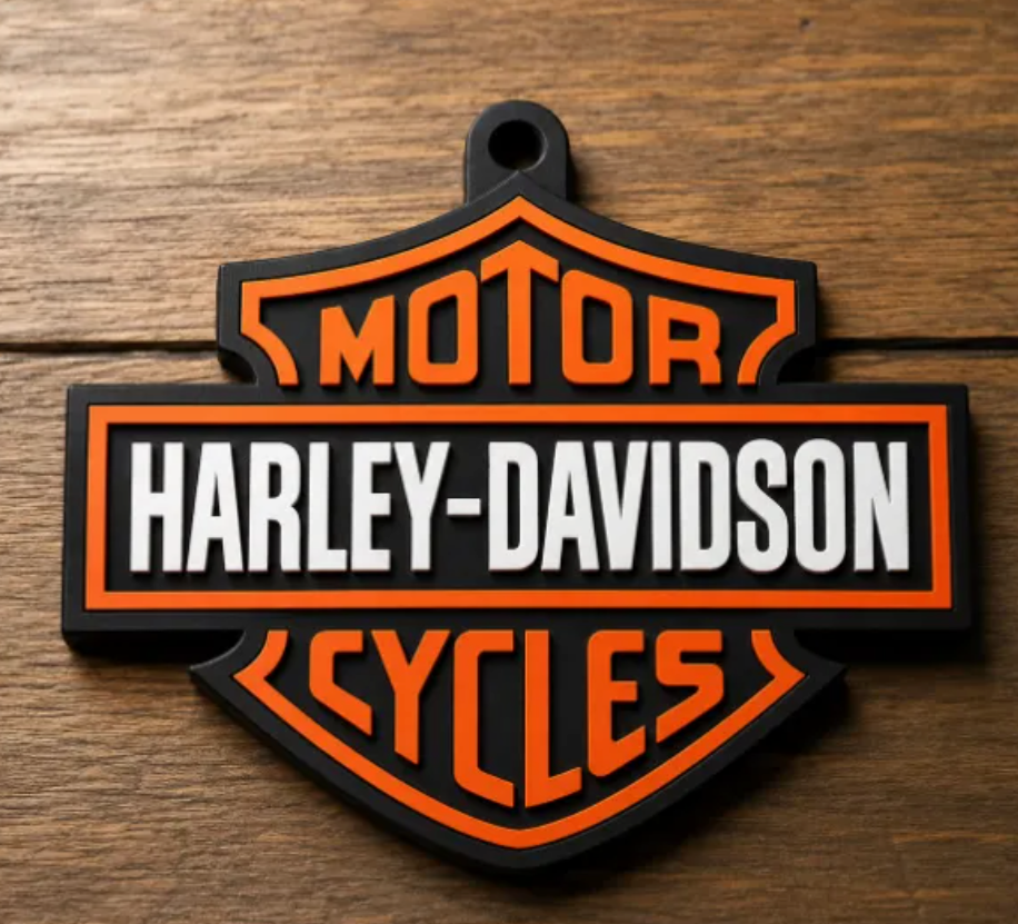 FREE Harley-Davidson Logo Keychain / Pendant STL File | 3D Printable Motorcycle Digital Download