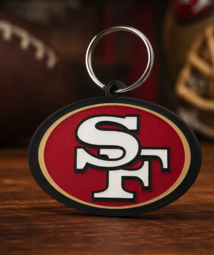 FREE San Francisco 49ers Keychain / Pendant STL File | 3D Printable Football Digital Download