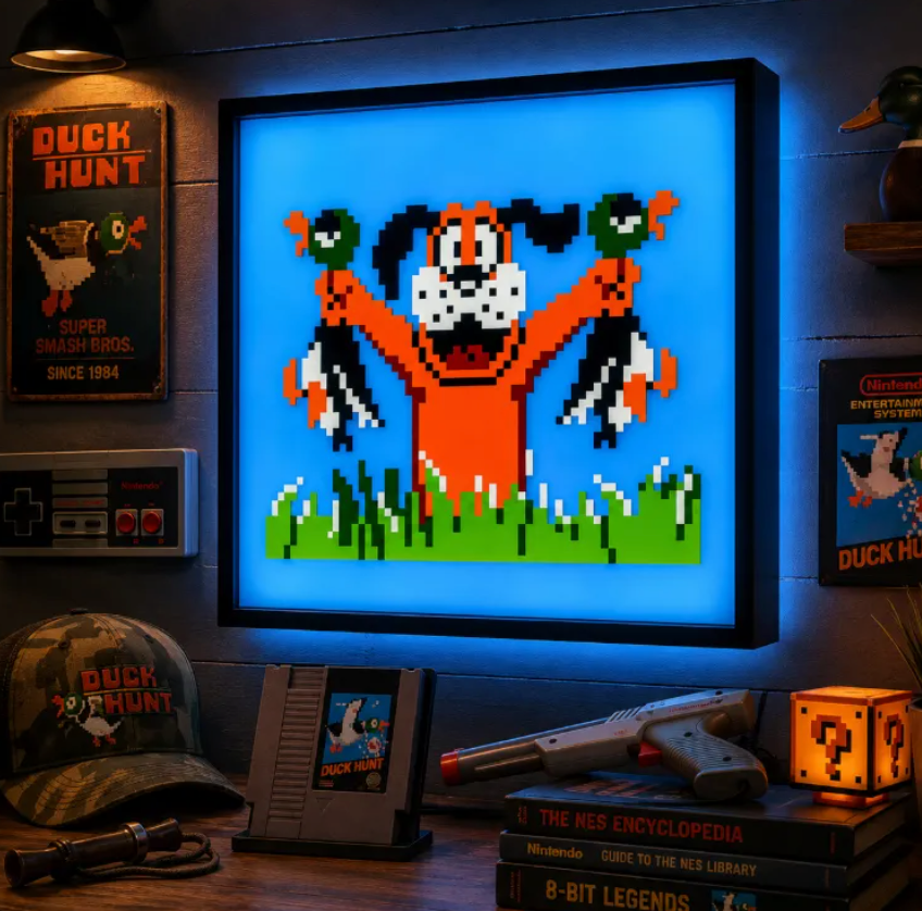 FREE Nintendo Duck Hunt LED Lightbox 3MF File | Multicolor 3D Printable Retro Gaming Digital Download