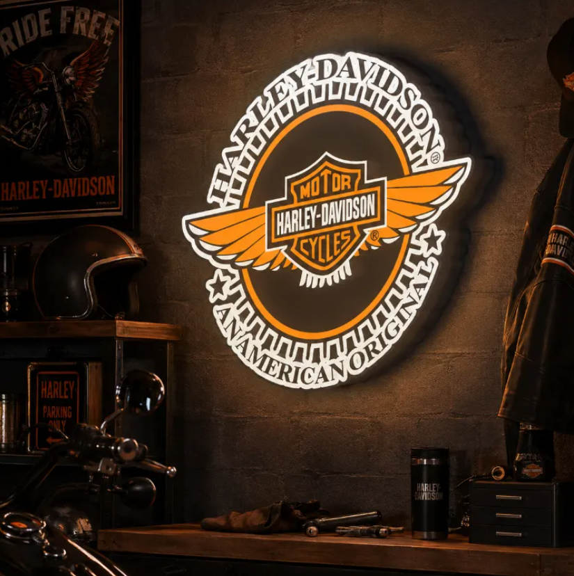 FREE Harley-Davidson LED Lightbox 3MF File | Multicolor 3D Printable Motorcycle Digital Download