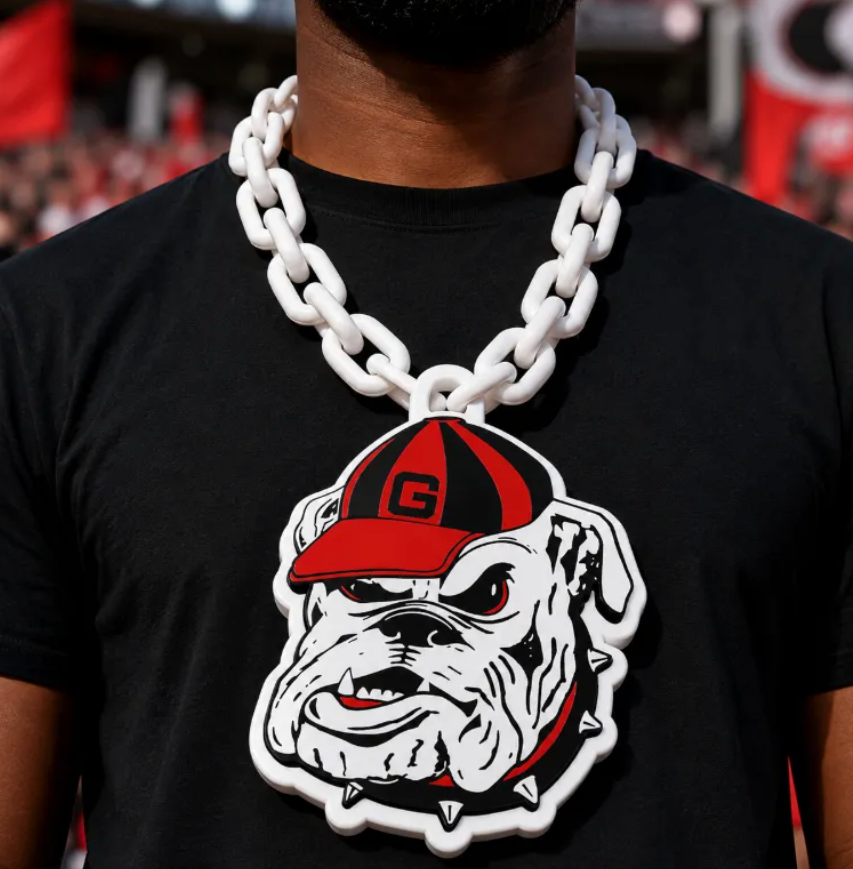 FREE Georgia Bulldogs Oversized Hype Pendant 3MF File | 3D Printable UGA Game Day Digital Download