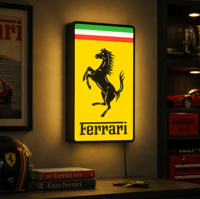FREE Ferrari LED Lightbox 3MF File | Multicolor 3D Printable Supercar Digital Download