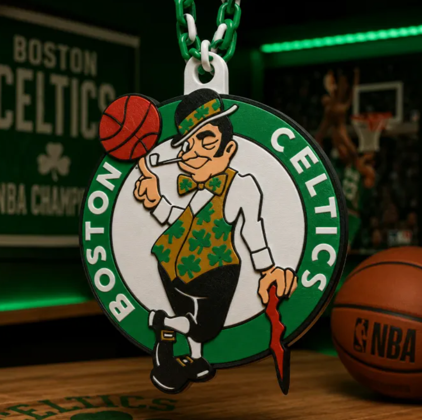 FREE Boston Celtics Oversized Hype Pendant 3MF | 3D Printable Basketball Hype Chain File