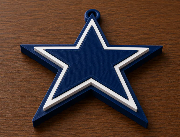 FREE Dallas Cowboys Oversized Hype Pendant STL File | 3D Printable Football Game Day Digital Download