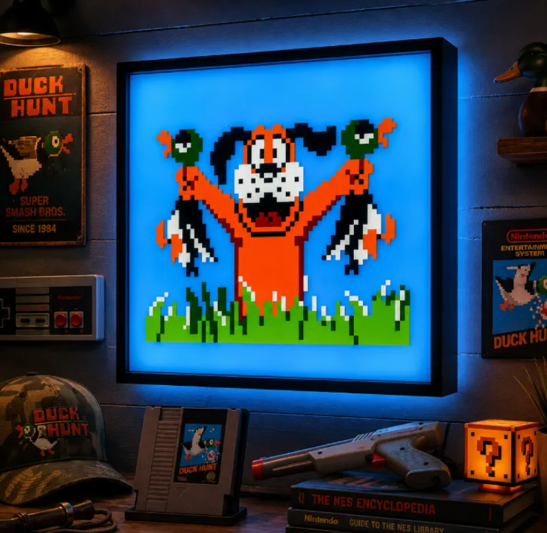 FREE Nintendo Duck Hunt LED Lightbox 3MF File | Multicolor 3D Printable Pop Culture Digital Download