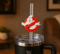 FREE Ghostbusters Straw Slider STL File | 3D Printable Tumbler Accessory Digital Download