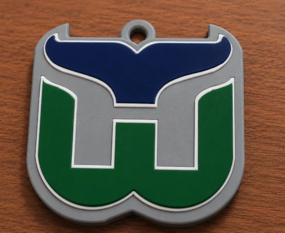 FREE Hartford Whalers Oversized Hype Pendant STL File | 3D Printable Hockey Game Day Digital Download