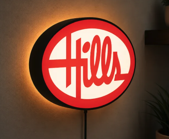 FREE Hills Department Store LED Lightbox 3MF File | Multicolor 3D Printable Retro Digital Download