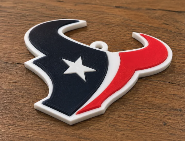 FREE Houston Texans Oversized Hype Pendant STL File | 3D Printable Football Game Day Digital Download