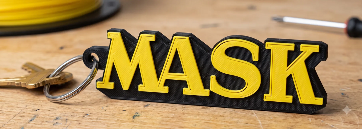 FREE 1980s Cartoon Mask Keychain / Pendant STL File | 3D Printable Accessory Digital Download