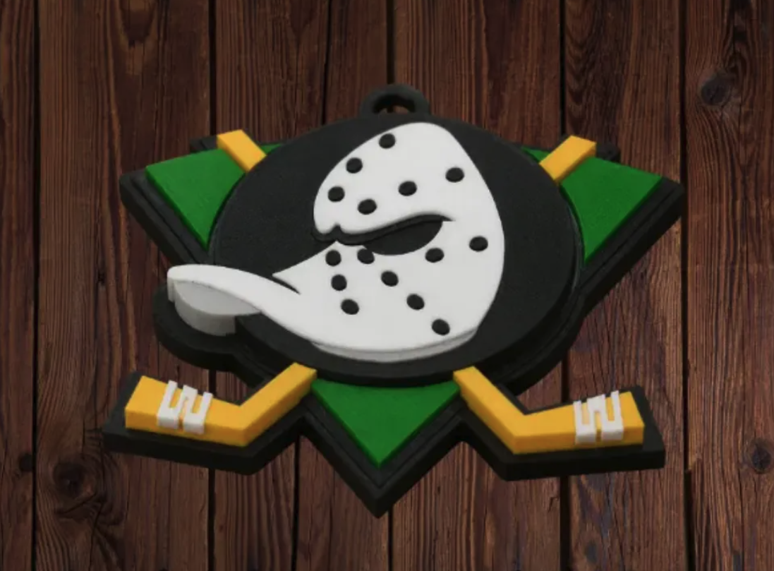 FREE Anaheim Ducks Oversized Hype Pendant STL File | 3D Printable Hockey Game Day Digital Download