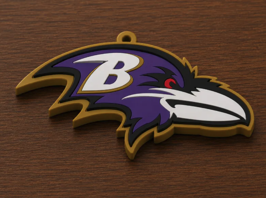 FREE Baltimore Ravens Oversized Hype Pendant STL File | 3D Printable Football Game Day Digital Download