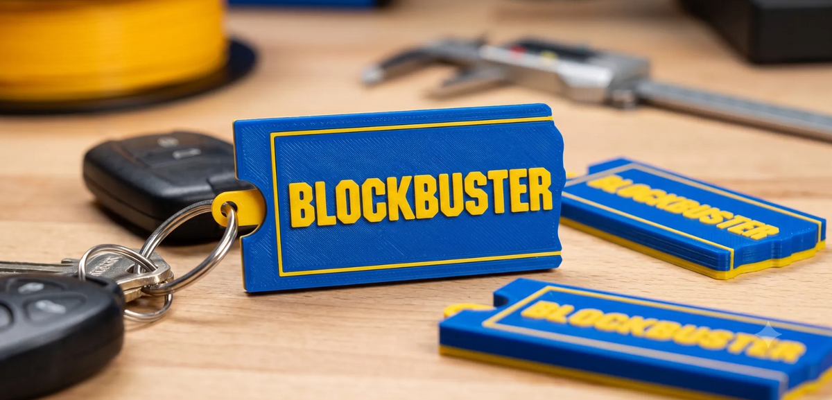 FREE Blockbuster Video Keychain / Pendant STL File | 3D Printable Retro Digital Download