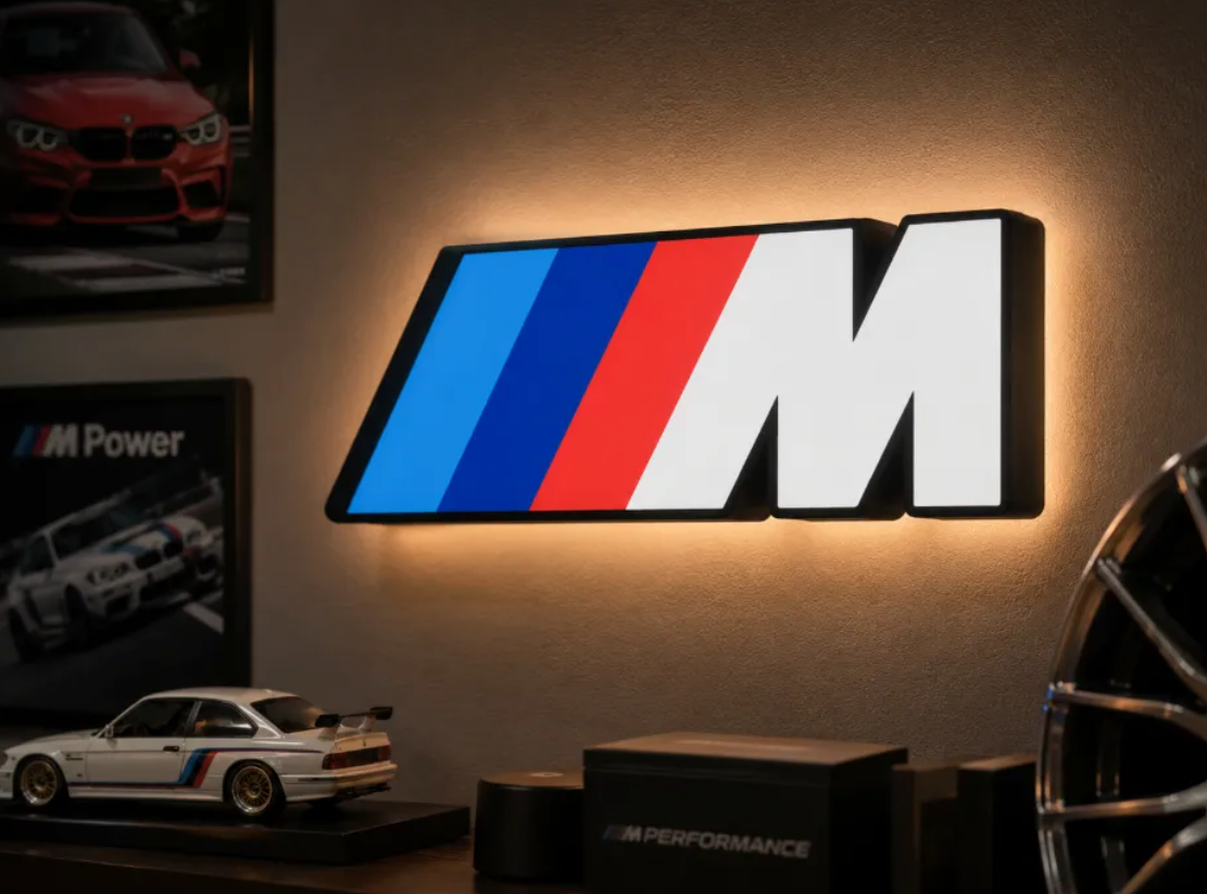 FREE BMW M Series LED Lightbox 3MF File | Multicolor 3D Printable Automotive Digital Download