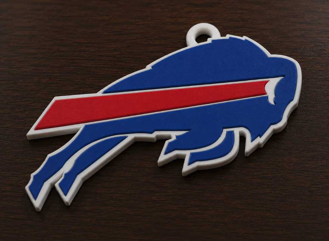 FREE Buffalo Bills Oversized Hype Pendant STL File | 3D Printable Football Game Day Digital Download