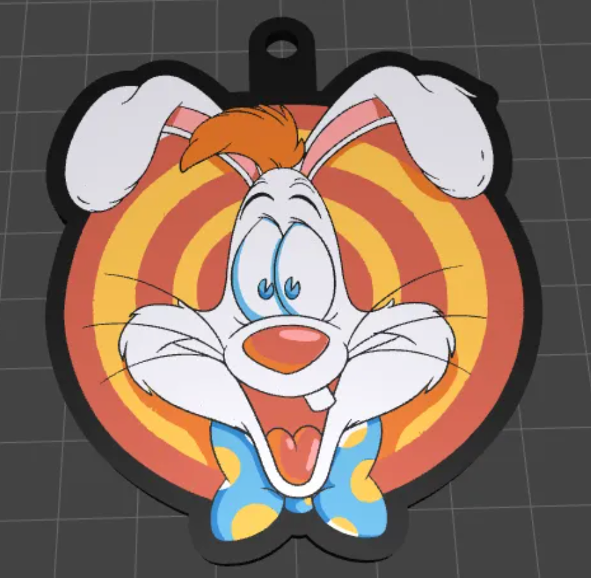 FREE Roger Rabbit Keychain / Pendant STL File | 3D Printable Pop Culture Digital Download
