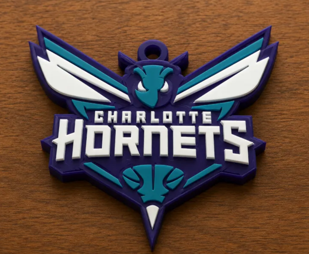 FREE Charlotte Hornets Oversized Hype Pendant STL File | 3D Printable Basketball Game Day Digital Download