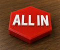 FREE Poker All-In Button STL File | 3D Printable Poker Table Accessory Digital Download