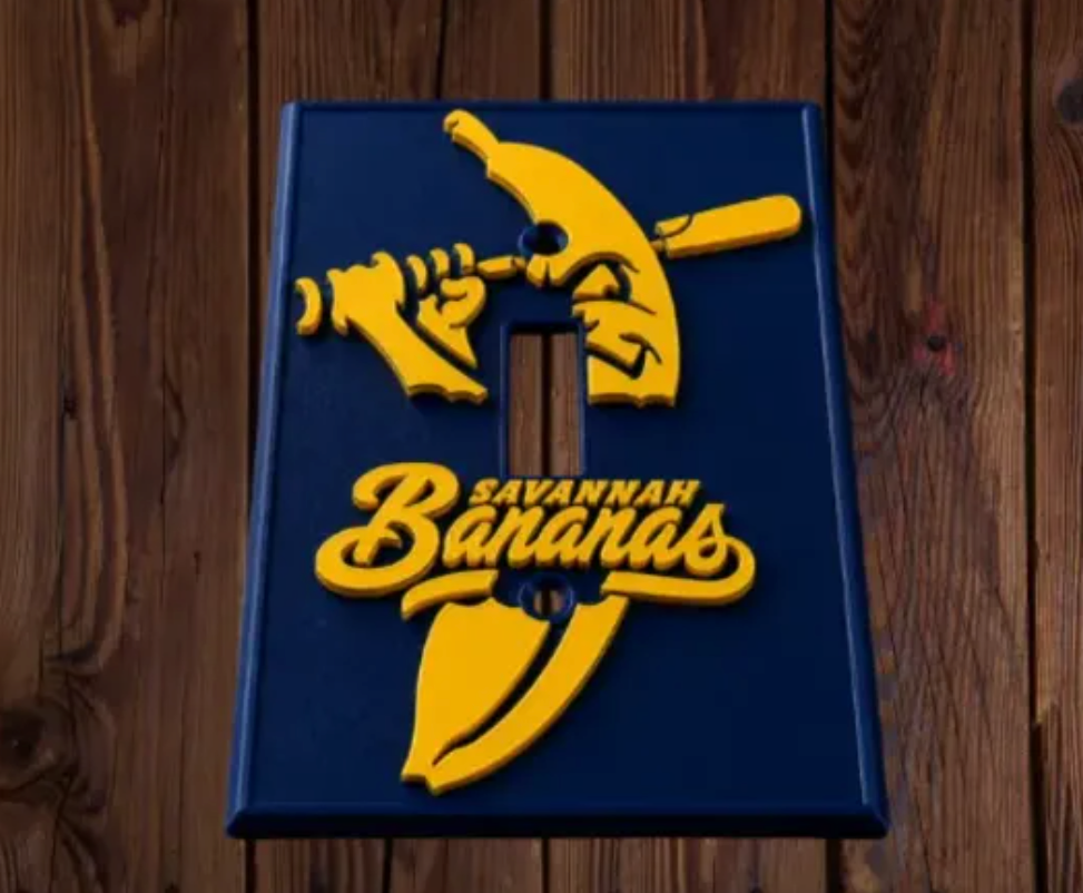 FREE Savannah Bananas Light Switch Cover STL File | 3D Printable Wall Decor Digital Download