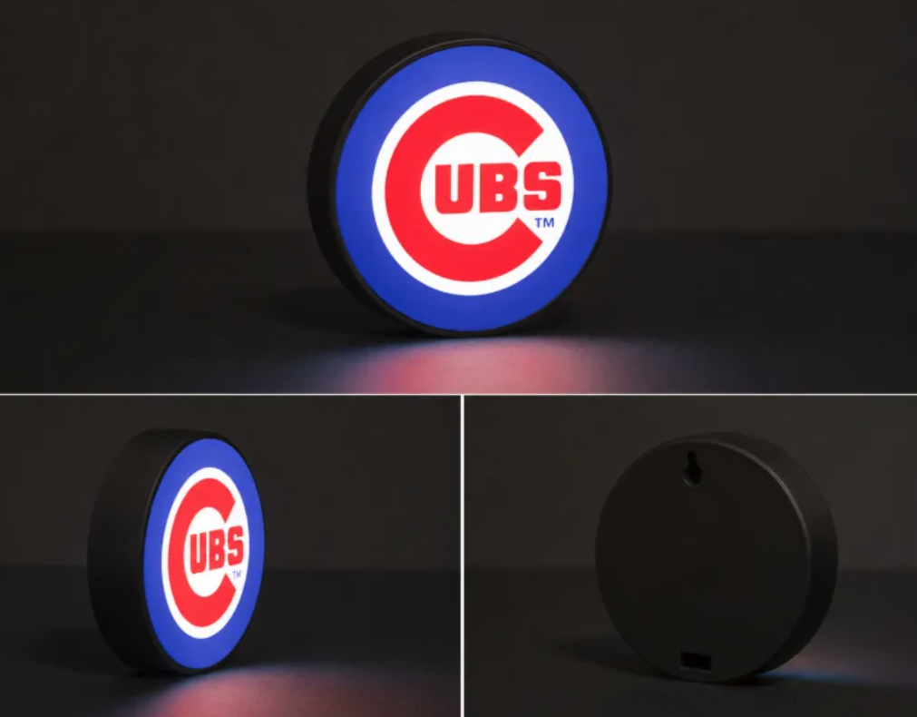 FREE Chicago Cubs LED Lightbox STL File | Multicolor 3D Printable Baseball Digital Download