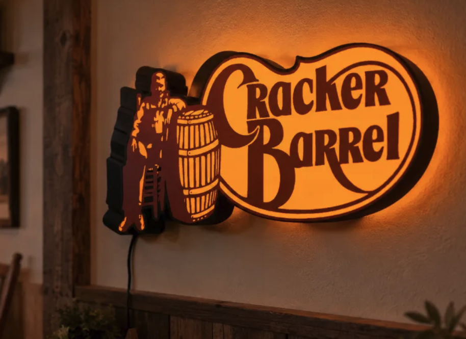 FREE Cracker Barrel LED Lightbox 3MF File | Multicolor 3D Printable Retro Brand Digital Download