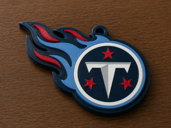 FREE Tennessee Titans Oversized Hype Pendant STL File | 3D Printable Football Game Day Digital Download