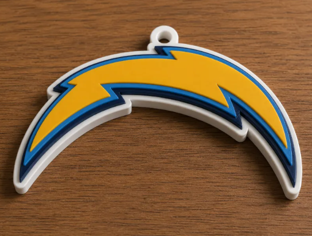 FREE Los Angeles Chargers Oversized Hype Pendant STL File | 3D Printable Football Game Day Digital Download
