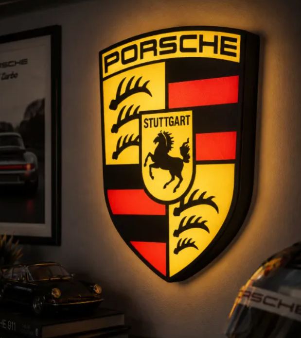 FREE Porsche LED Lightbox 3MF File | Multicolor 3D Printable Automotive Digital Download