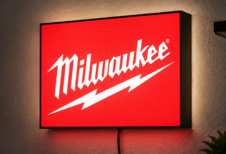 FREE Milwaukee Tool LED Lightbox STL File | Multicolor 3D Printable Workshop Digital Download