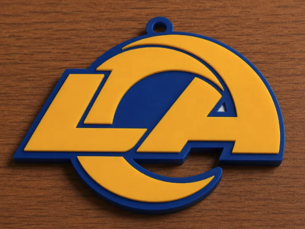 FREE Los Angeles Rams Oversized Hype Pendant STL File | 3D Printable Football Game Day Digital Download