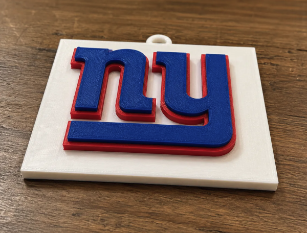 FREE New York Giants Oversized Hype Pendant STL File | 3D Printable Football Game Day Digital Download