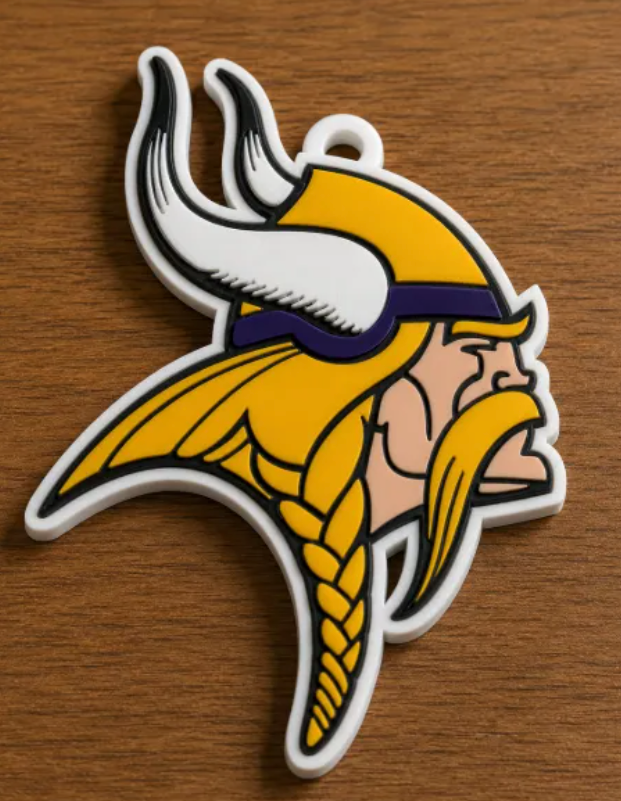 FREE Minnesota Vikings Oversized Hype Pendant STL File | 3D Printable Football Game Day Digital Download