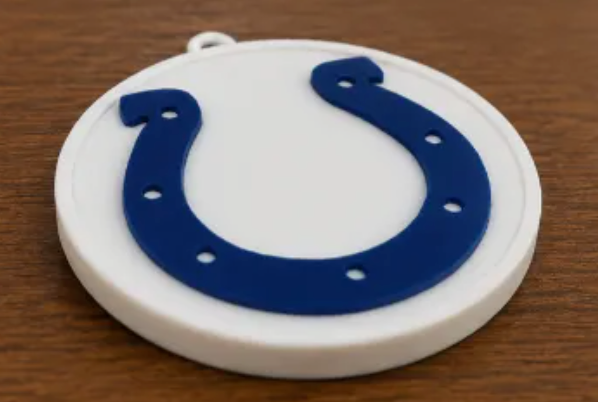 FREE Indianapolis Colts Oversized Hype Pendant STL File | 3D Printable Football Game Day Digital Download