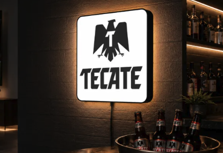 FREE Tecate Beer LED Lightbox STL File | Multicolor 3D Printable Retro Brand Digital Download