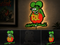 FREE Rat Fink Hot Rod LED Lightbox STL File | Multicolor 3D Printable Automotive Digital Download