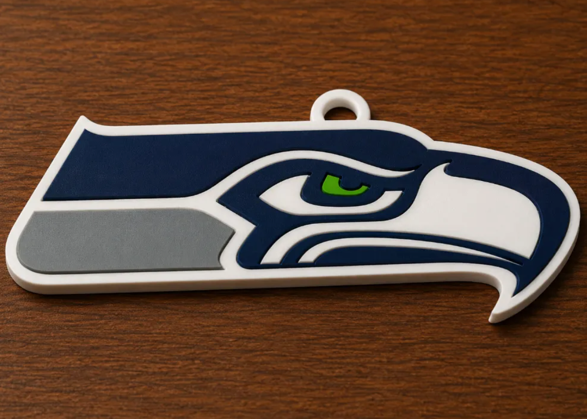 FREE Seattle Seahawks Oversized Hype Pendant STL File | 3D Printable Football Game Day Digital Download