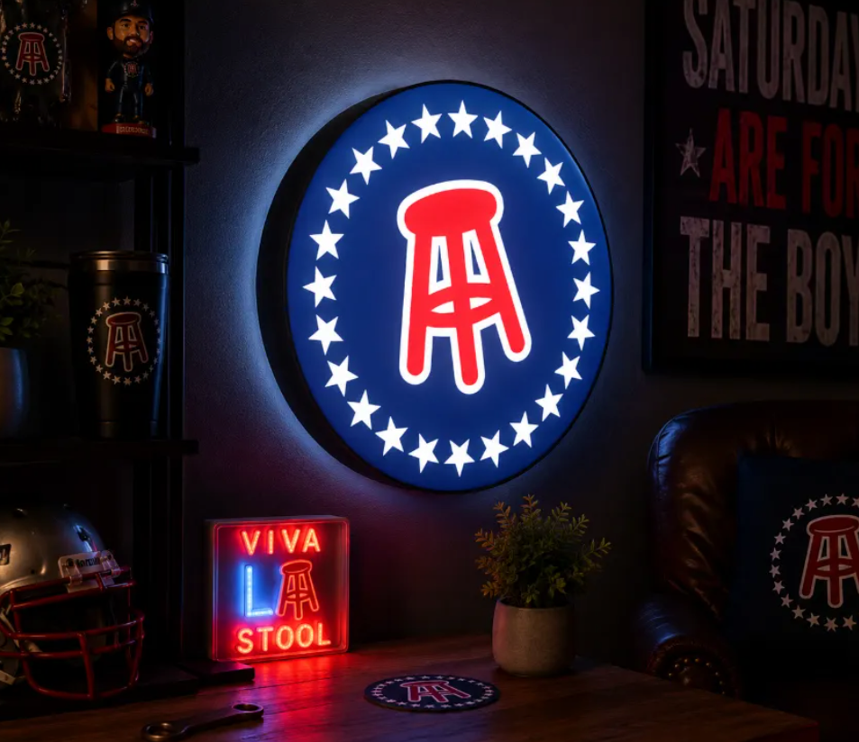 FREE Bar Stool Sports 3D Printable LED Lightbox Decor STL File | Digital Download